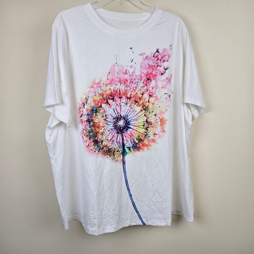 Dandelion 4X T-shirt Make A Wish Colorful Top